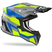 Kask Airoh Strycker żółty/niebieski/szary