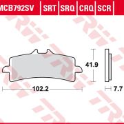 Klocki Hamulcowe TRW MCB792SV Sinter street
