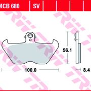 Klocki Hamulcowe TRW MCB680 Sinter street