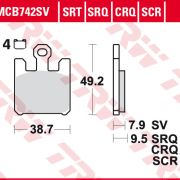 Klocki Hamulcowe TRW MCB742 Sinter street