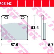 Klocki Hamulcowe TRW MCB542 Organic