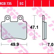 Klocki Hamulcowe TRW MCB735 Organic