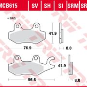 Klocki Hamulcowe TRW MCB615 Sinter street