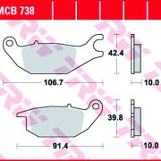 Klocki Hamulcowe TRW MCB738 Organic