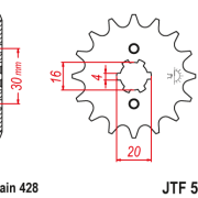 JT Zębatka Przednia JTF548 rozmiar 428 Standardowa