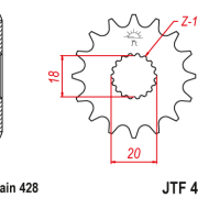 JT Zębatka Przednia JTF426 rozmiar 428 Standardowa