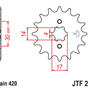 JT Zębatka Przednia JTF249 rozmiar 420 Standardowa
