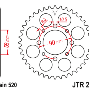 JT Zębatka Tylna JTR273 rozmiar 520 Standardowa