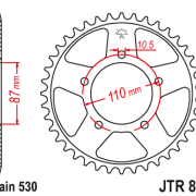 JT Zębatka Tylna JTR829 rozmiar 530 Standardowa