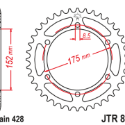JT Zębatka Tylna JTR839 rozmiar 428 Standardowa