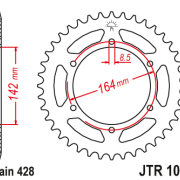 JT Zębatka Tylna JTR1067 rozmiar 428 Standardowa