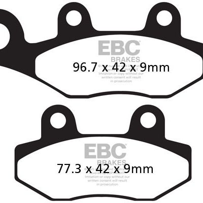 Klocki hamulcowe EBC SFA228 skuterowe Sinter Przód / Tył