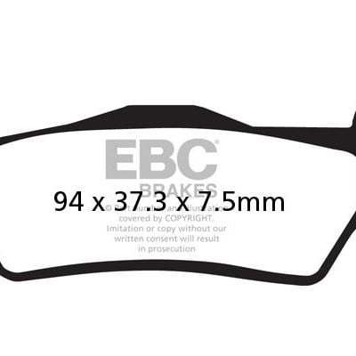 Klocki hamulcowe EBC FA181 Półmetaliczne Przód / Tył