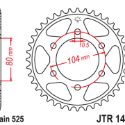 JT Zębatka Tylna JTR1489 rozmiar 525 Standardowa