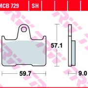 Klocki hamulcowe TRW MCB729 Sinter street