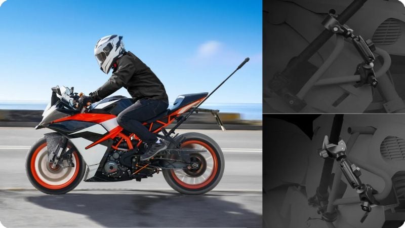 Uchwyt do kijka motocyklowe do selfie