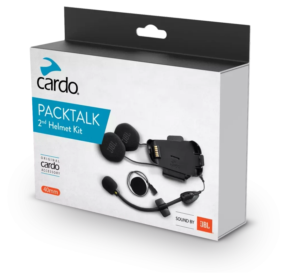 Audio kit Cardo Packtalk z słuchawkami i mikrofonami