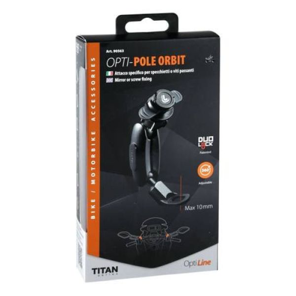 Titan Opti Pole Orbit mocowanie do lusterka lub śruby Lampa czarny