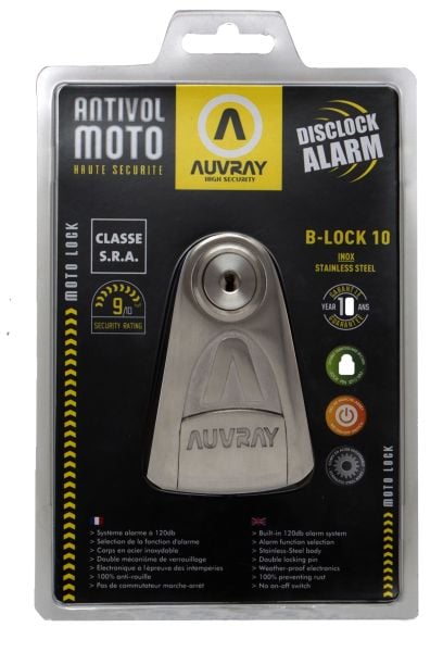 Nierdzewna Blokada Na Tarczę Z Alarmem Auvray B-lock 10 