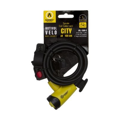 Linka Spiralna Z Zamkiem I Uchwytem Auvray City 150cm średnica 8mm