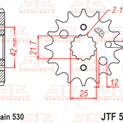 JT Zębatka Przednia JTF519 rozmiar 530 Standardowa