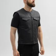 Skórzana kamizelka motocyklowa Broger Blade Black
