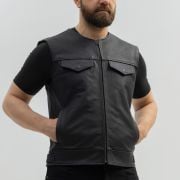 Skórzana kamizelka motocyklowa Broger Blade Black