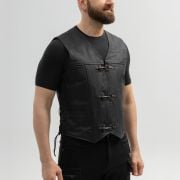 Skórzana kamizelka motocyklowa Broger Clubman Black