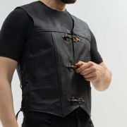 Skórzana kamizelka motocyklowa Broger Clubman Black