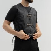 Skórzana kamizelka motocyklowa Broger Clubman Black