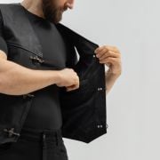 Skórzana kamizelka motocyklowa Broger Clubman Black