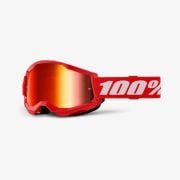 Gogle 100% Strata 2 Czerwony - szybka czerwona lustrzana