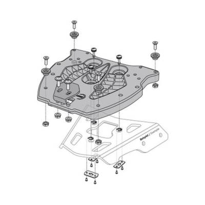 Płyta Montażowa Do Alu-Rack Pod Kufer Centralny Trax, Adapter Plate, Sw-Motech
