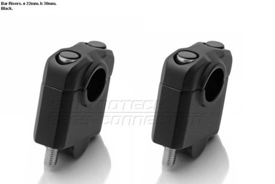 Zestaw Podwyższajľcy Kierownicę 22Mm Podwyższenie 30Mm Black Sw-Motech 