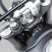Gniazdo Zapalniczki Z Adapterem Usb, Mocowane Na Kierownicę (22-28Mm) Sw-Motech Black 