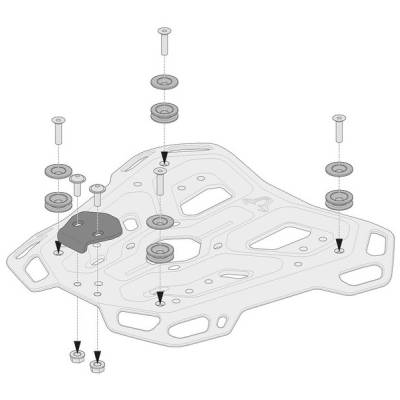 Zestaw Adapterów Do Adventure-Rack Pod Kufer Centralny Trax Sw-Motech Black