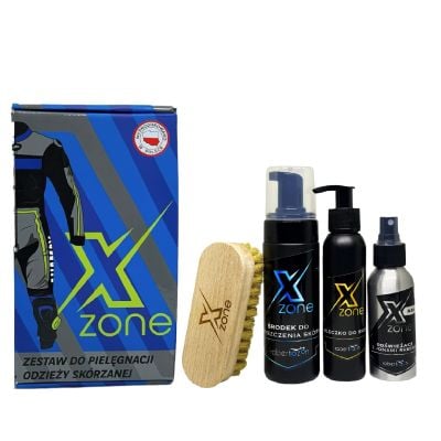 Zestaw do pielęgnacji odzieży skórzanej Xzone normal + mleczko + jony woman + szczotka