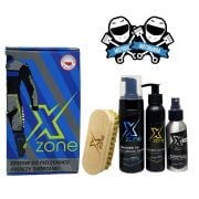 Zestaw do pielęgnacji odzieży skórzanej Xzone normal + mleczko + jony man + szczotka