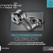 Uchwyt na telefon Interphone Quiklox mocowany do kierownicy 