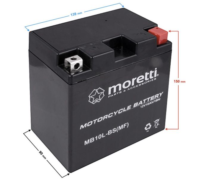 Akumulator Moretti AGM (Gel) MB10L-BS 