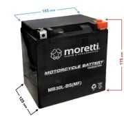 Akumulator Moretti AGM MB30L-BS 