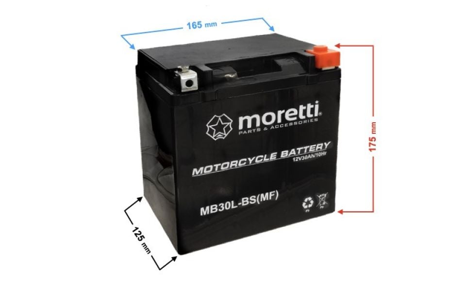 Akumulator Moretti AGM MB30L-BS 