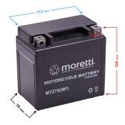 Akumulator Moretti AGM (Gel) MTZ7S 