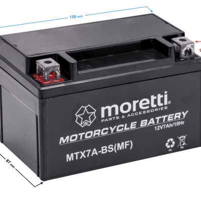 Akumulator Moretti AGM (Gel) MTX7A-BS bez wskaźnika