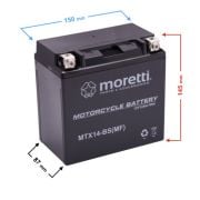 Akumulator Moretti AGM (Gel) MTX14-BS 