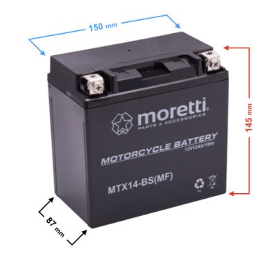 Akumulator Moretti AGM (Gel) MTX14-BS