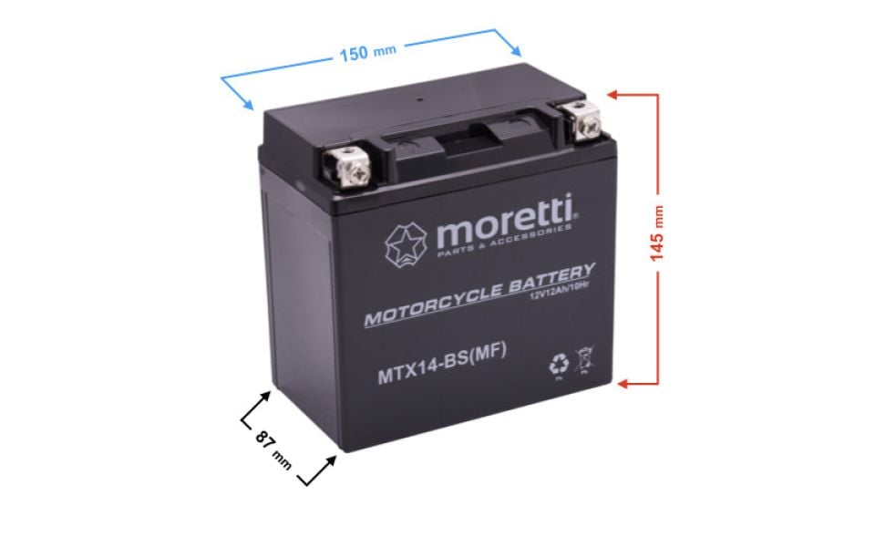 Akumulator Moretti AGM (Gel) MTX14-BS 
