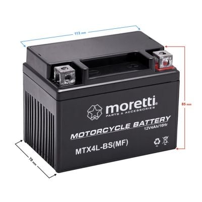 Akumulator Moretti AGM (Gel) MTX4L-BS