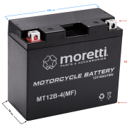 Akumulator Moretti AGM (Gel) MT12B 