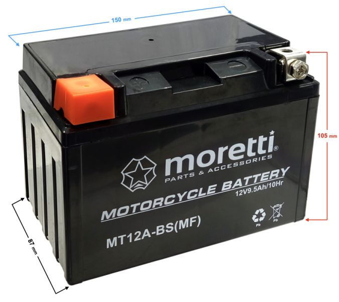 Akumulator Moretti AGM (Gel) MT12A-BS 